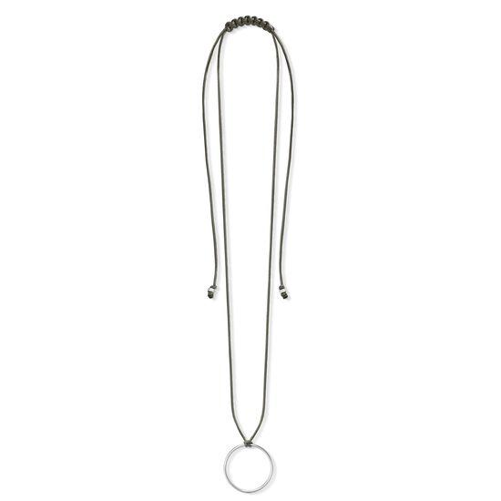 Thomas Sabo Little Secrets Silver Circle Grey Charm Necklace