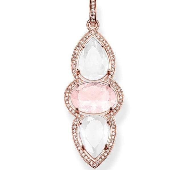 Thomas Sabo Milky & Rose Quartz Maharani Triple Pendant