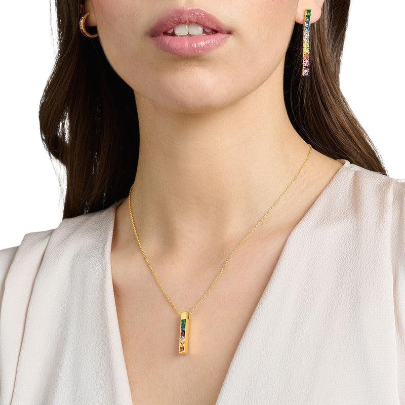 Thomas Sabo Necklace Colourful Stones Gold