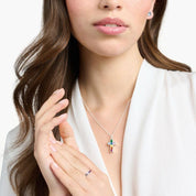 Thomas Sabo Necklace Cross Colourful Stones Silver
