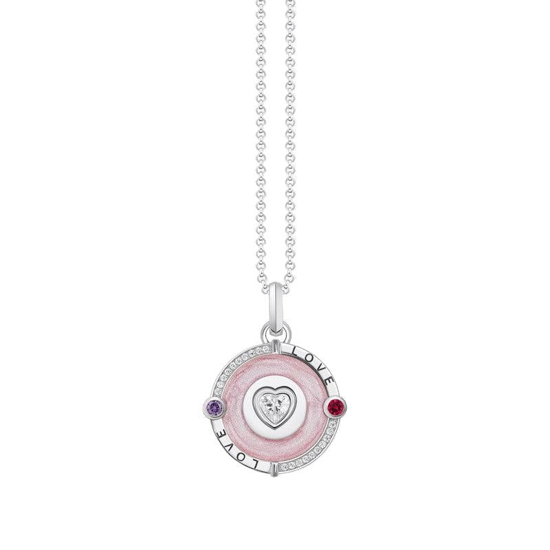 Thomas Sabo Necklace - Pendant with Pinkish Cold Enamel