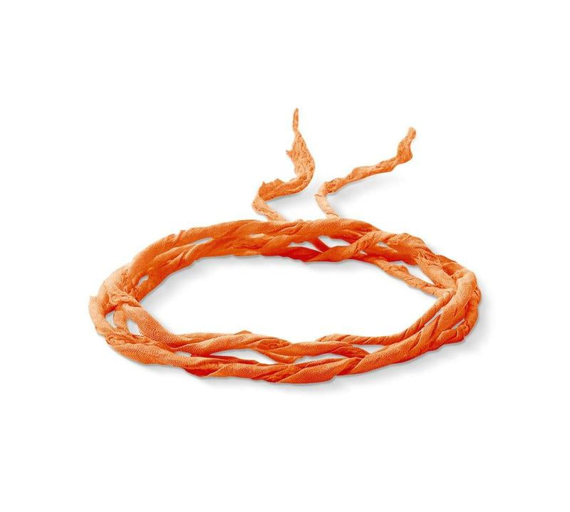 Thomas Sabo Orange Silk Ribbon Charm Necklace