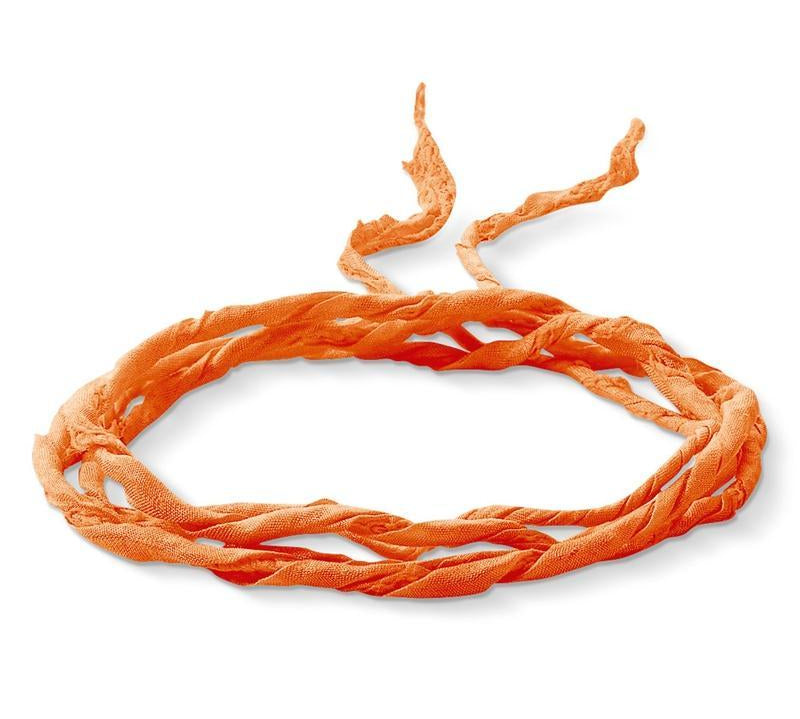 Thomas Sabo Orange Silk Ribbon Charm Necklace