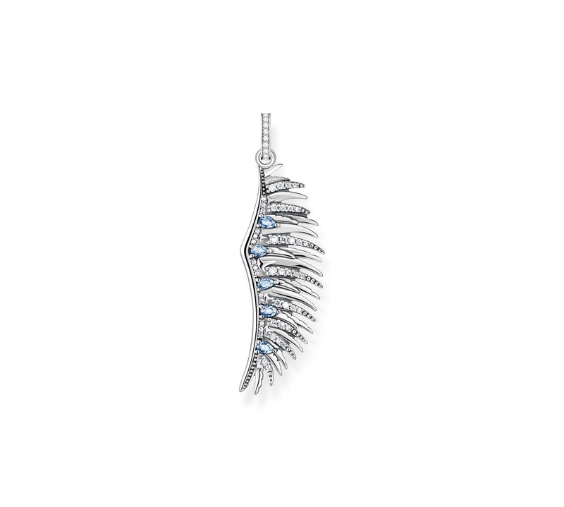 Thomas Sabo Pendant Phoenix Wing With Blue Stones Silver