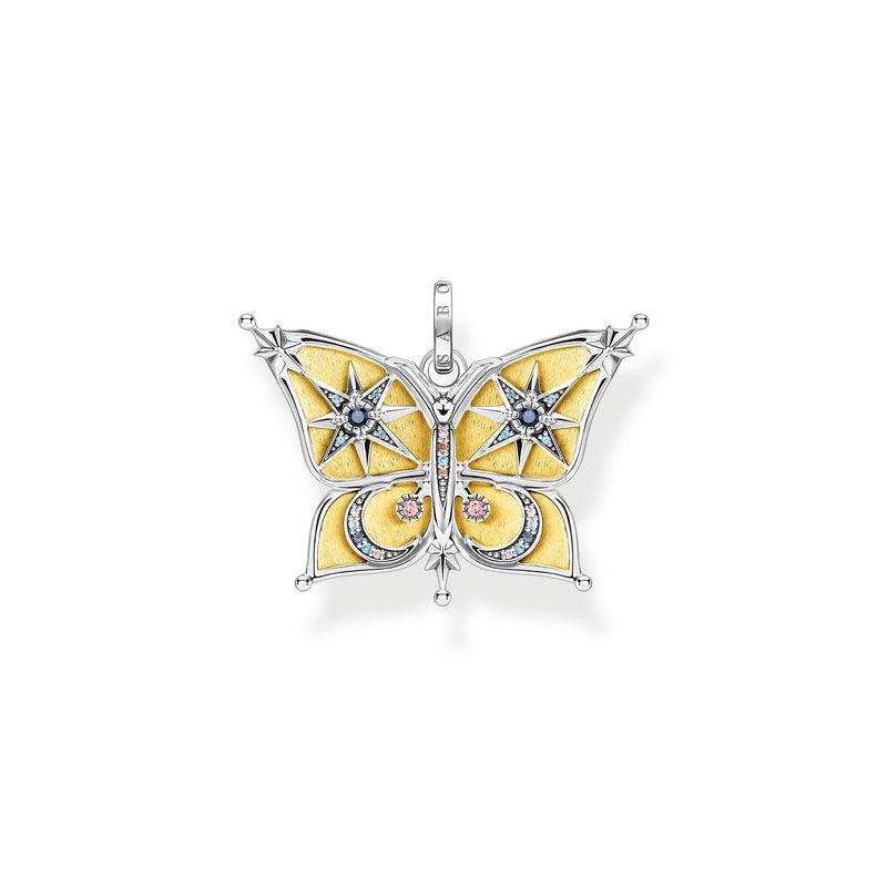 Thomas Sabo Pendant butterfly with moon and stars gold