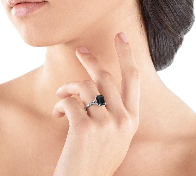 Thomas Sabo Ring - Black Stone - Blackened Silver