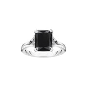 Thomas Sabo Ring - Black Stone - Blackened Silver