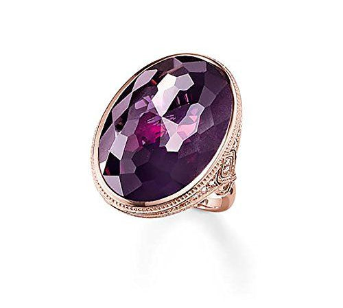 Thomas Sabo Ring Purple Cubic Zirconia Rose Gold Plated
