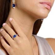 Thomas Sabo Ring with blue and white stones