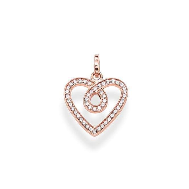 Rose Gold Eternity of Love Heart Pendant