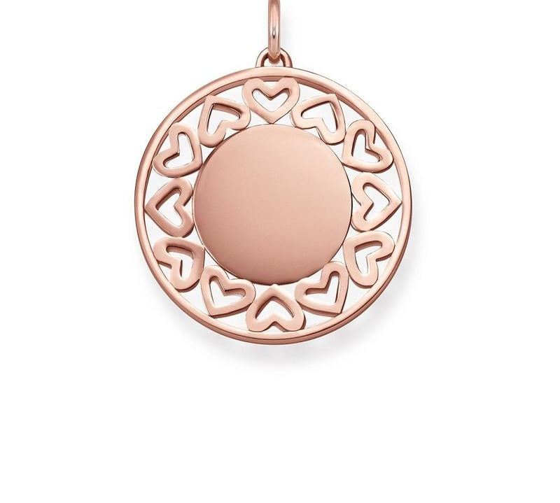 Thomas Sabo Rose Gold Heart Circle Pendant