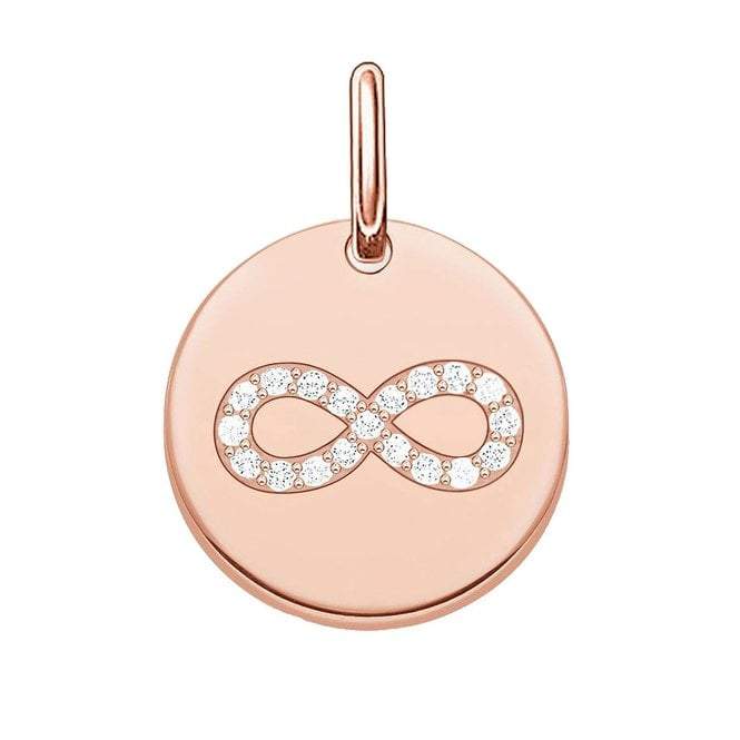 Rose Gold Infinity Love Circle Pendant