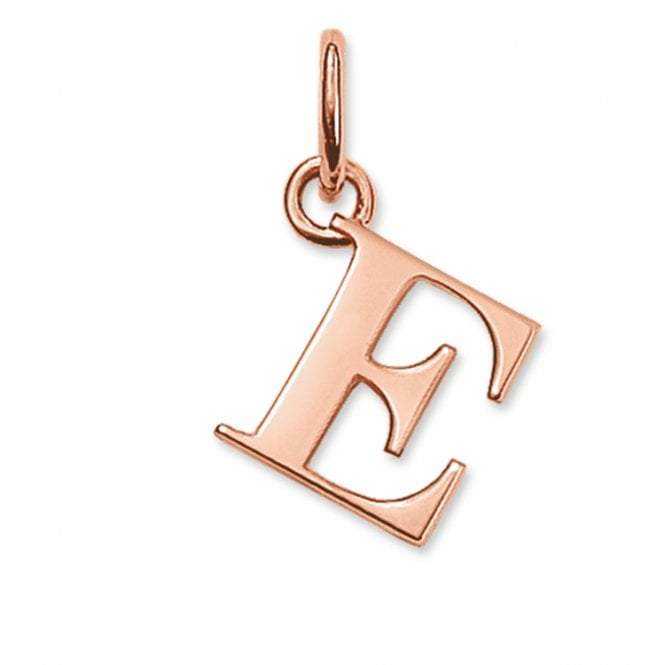 Rose Gold Plated Letter E