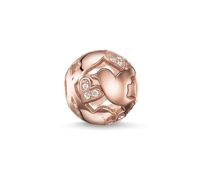 Thomas Sabo Rose Gold Zirconia Karma Bead