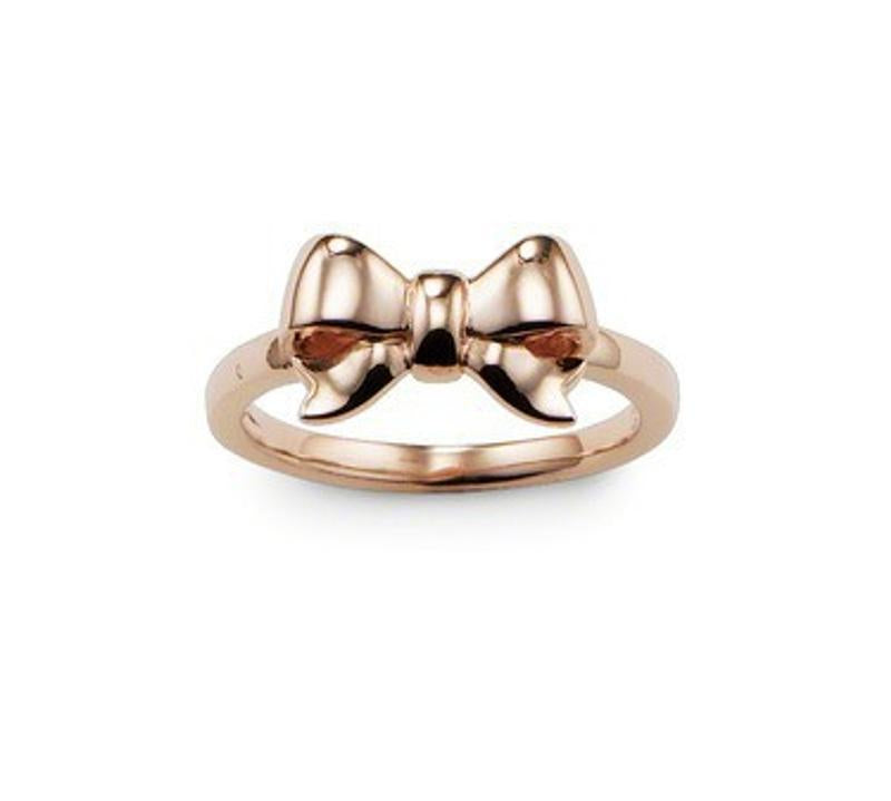 Thomas Sabo Rose Plain Gold Plated Bow Ring