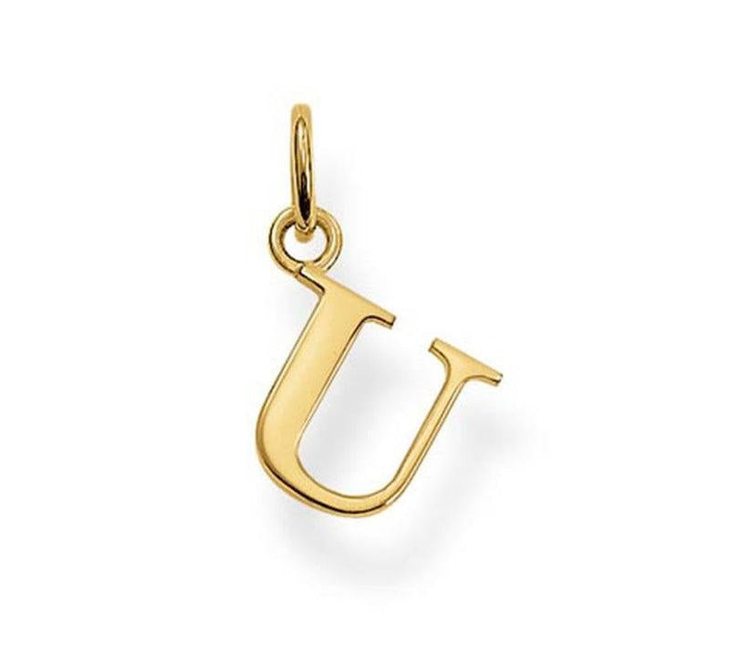 Thomas Sabo STERLING SILVER Gold Plated Letter U