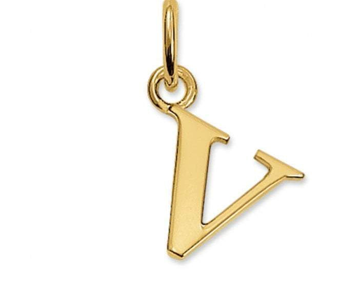 Thomas Sabo STERLING SILVER Gold Plated Letter V