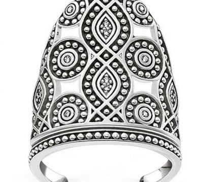 Thomas Sabo STERLING SILVER OXIDISED NAIL RING