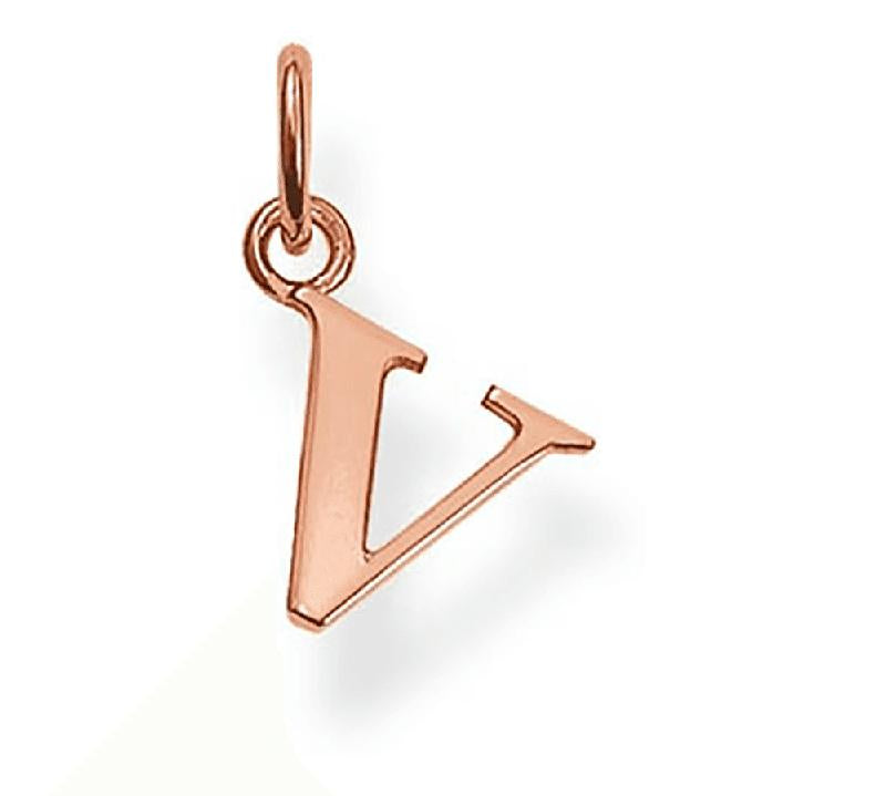 Thomas Sabo STERLING SILVER Rose Gold Plated Letter V