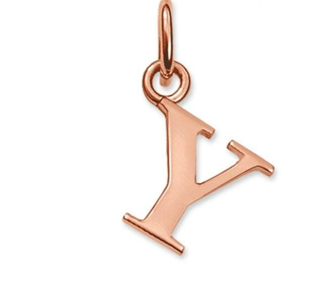 Thomas Sabo STERLING SILVER Rose Gold Plated Letter Y