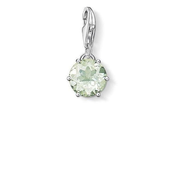 Silver August Prasiolite Charm