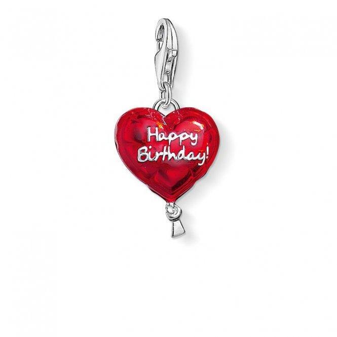 Silver Balloon Happy Birthday Charm