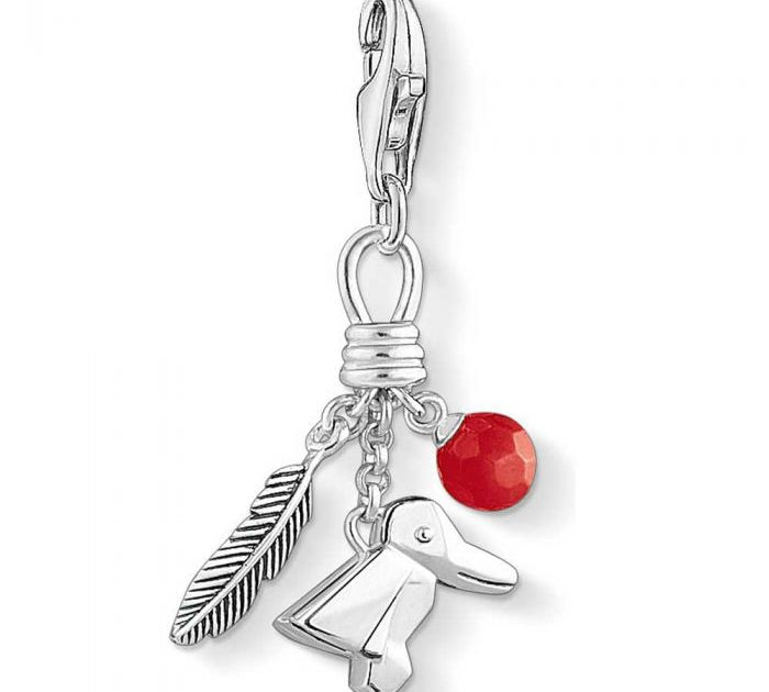 Thomas Sabo Silver Bird Feather Berry Charm