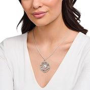 Thomas Sabo Silver Blackened Pendant with Half-ball and Colourful Stones