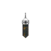 Thomas Sabo Silver Blackened Pendant with Hexagon-cut Gold Blue Tiger's Eye
