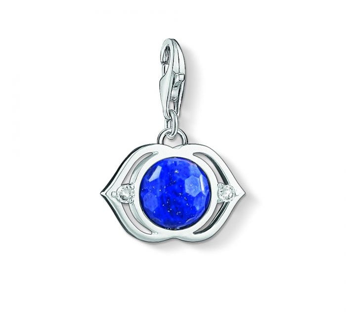 Thomas Sabo Silver Blue Lotus Charm