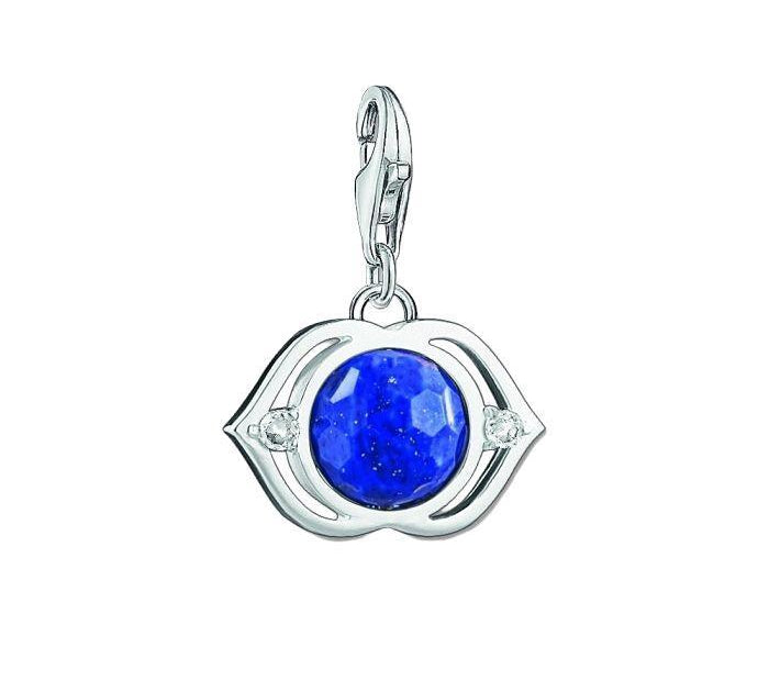 Thomas Sabo Silver Blue Lotus Charm