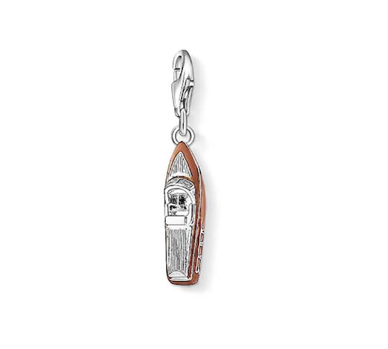 Thomas Sabo Silver & Brown Enamel Boat Charm