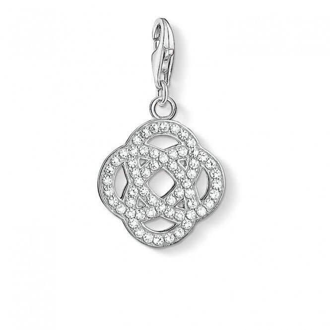 Silver Cubic Zirconia Infinity Charm