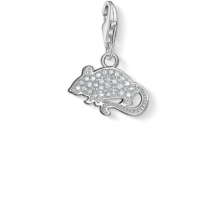 Thomas Sabo Silver Cubic Zirconia Mouse Charm