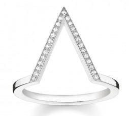 Thomas Sabo Silver Diamond Open Triangle Ring
