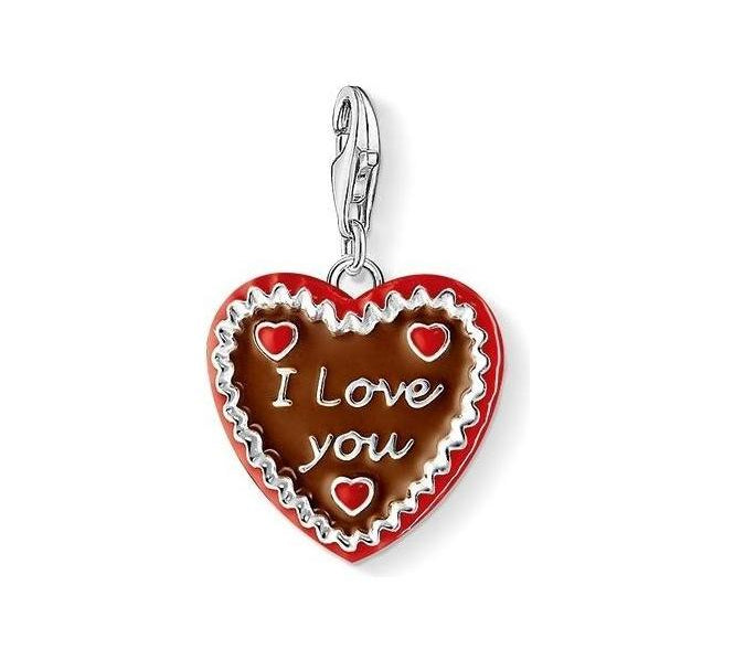 Thomas Sabo Silver Gingerbread Heart Love Charm