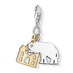 Silver Gold Plated Elephant Charm