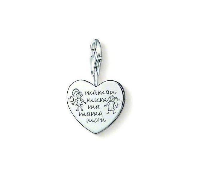 Thomas Sabo Silver Mum Heart Charm