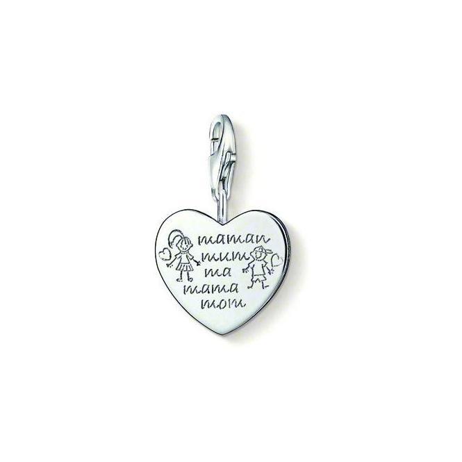 Silver Mum Heart Charm