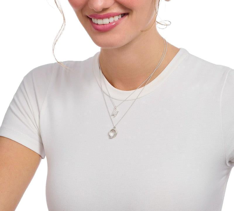 Thomas Sabo Silver Necklace with Together Ring Pendant