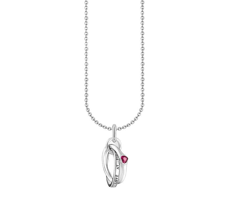 Thomas Sabo Silver Necklace with Together Ring Pendant