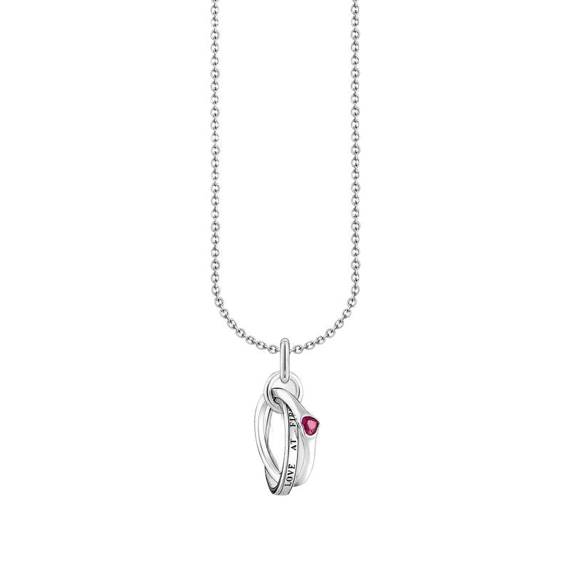 Thomas Sabo Silver Necklace with Together Ring Pendant