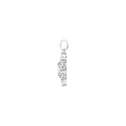 Thomas Sabo silver pendant featuring a central octagon-cut white zirconia stone surrounded by pear and round-cut accents.