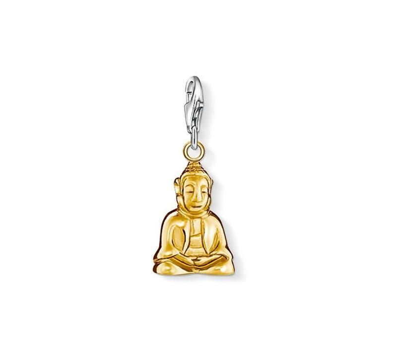 Thomas Sabo Silver Plated Buddha Pendant Charm Regenbogen