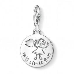 Silver Round My Little Girl Charm