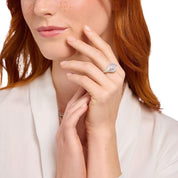 Thomas Sabo Silver Signet Ring with Stones and Pinkish Cold Enamel