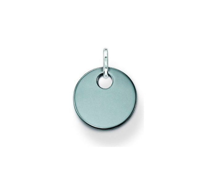 Thomas Sabo Silver Small Hematite Disc Pendant
