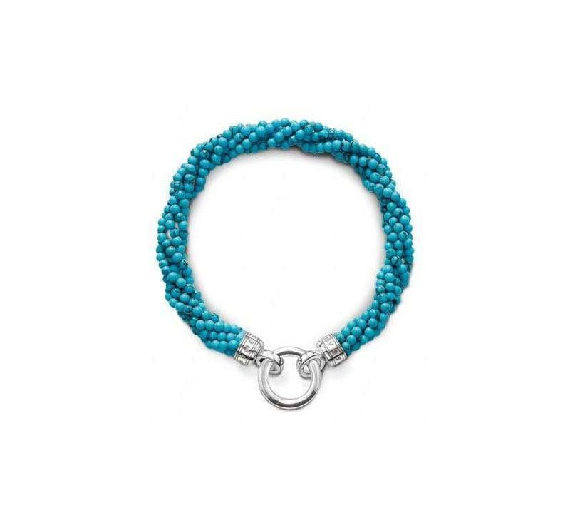 Thomas Sabo Silver & Synthetic Turquoise 5 Strand Bracelet