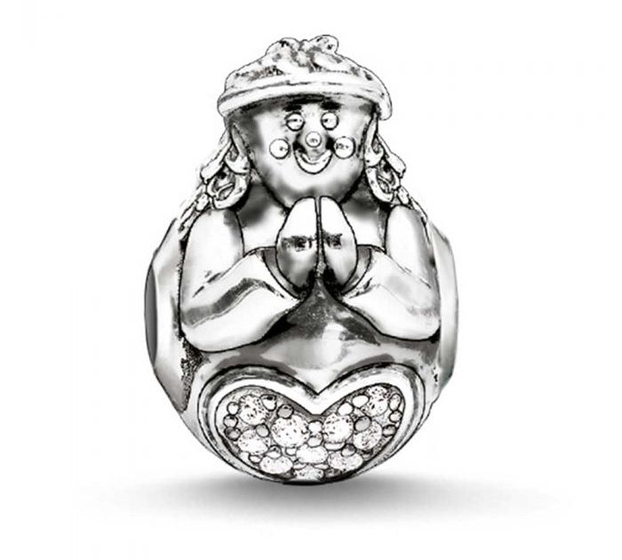 Thomas Sabo Silver White Cubic Zirconia Angel Bead
