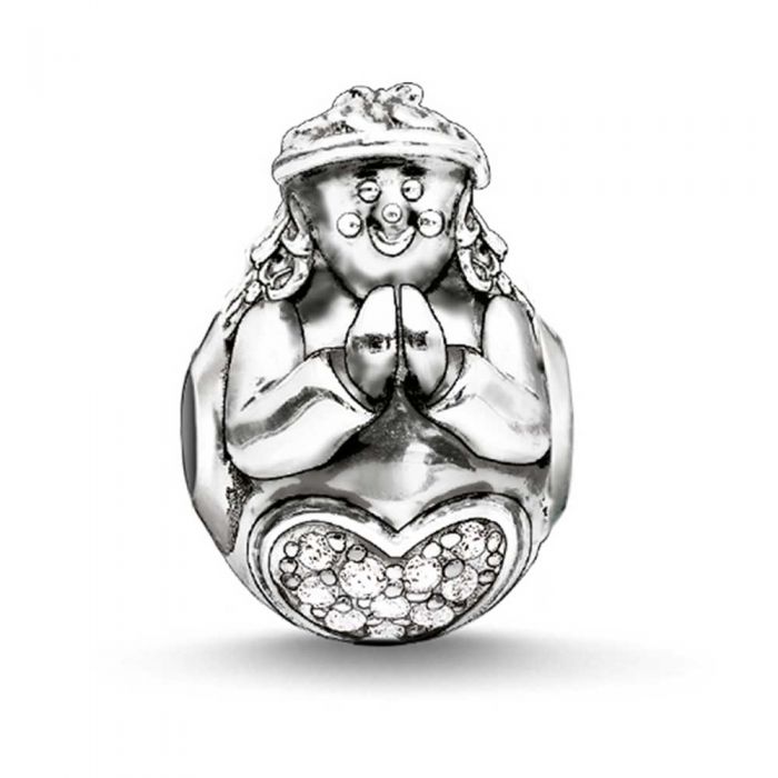 Thomas Sabo Silver White Cubic Zirconia Angel Bead